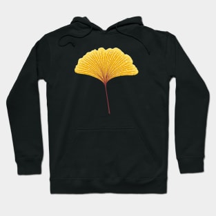 Autumn Fall Yellow Ginkgo Leaves Pattern Hoodie